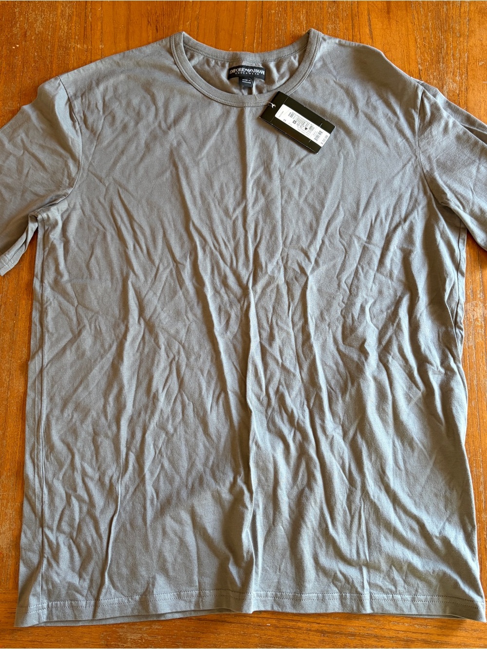 Empirio Armani Men’s Crew Neck T-Shirt - Gray Large / XL